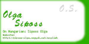 olga siposs business card